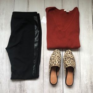 Calvin Klein leggings with leather stripe